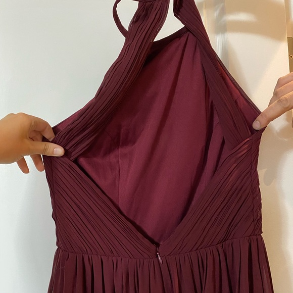 Levkoff Burgundy Bridesmaid dress size 6 - Picture 5 of 5